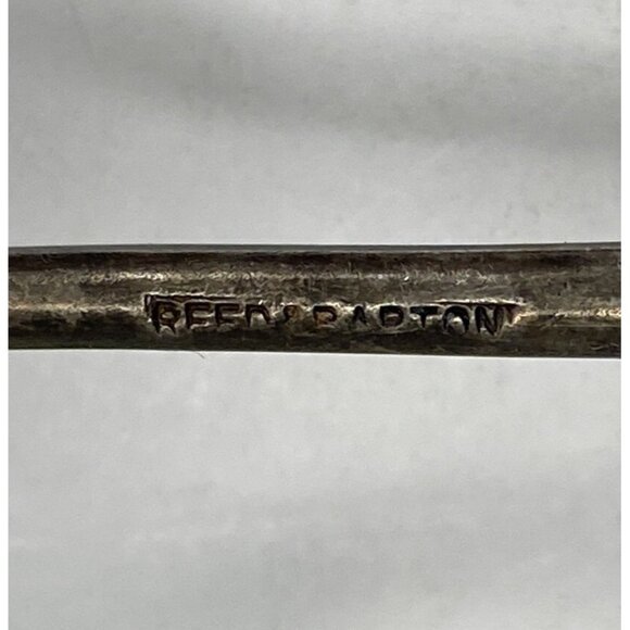 Reed & Barton Rose Leaf Silver Plated Shovel Sugar Spoon Collectible Vintage - Picture 2 of 9